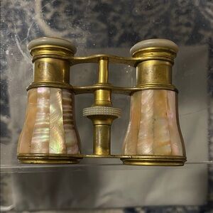 Lemaire Paris Antique Gold & Cream Mother of Pearl Opera Glasses